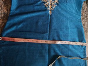 Embroidered Teal Kurta