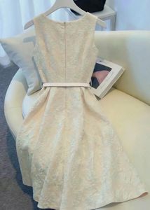 Off-white Textured Belted Midi dress