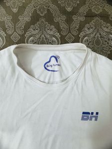 Being Human Men's White T-Shirt with Blue Logo