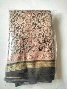 New Brown Floral Printed Saree