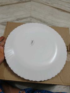 Set of 3 White Dinner Plates