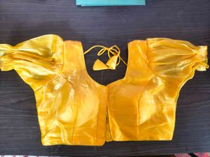 Elegant Yellow Puff Sleeve Blouse