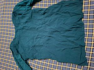 Embroidered Green Cotton Kurta