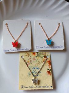 1 Silver Butterfly Necklace