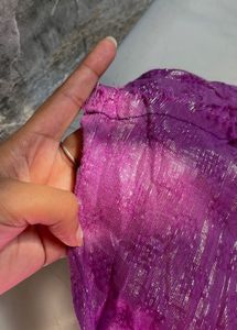 Purple Metallic Midi Dress