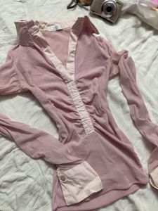 Pink Sheer shirt💅