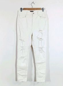 White Distressed Jeans For Women
