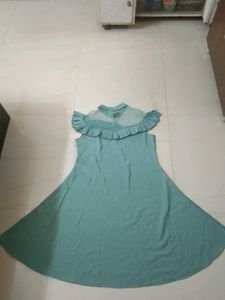Sheer Neck Pleated Top