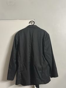 Classic Pinstripe Double-Breasted Blazer