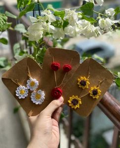 Crochet Flower Jewelry Sets