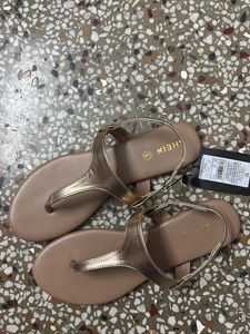 Gold Flat Sandals - SHEIN