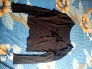 Cute Brown Cropped Cardigan