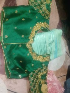 Green  Readymade heavy Blouse