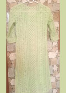 Pastel Pistachio Embroidered Kurti(weekend S