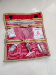 Red jewellery organiser pouch
