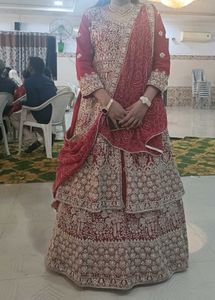 Elegant Red Bridal Lehenga Choli