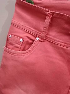 Coral Denim Jeans