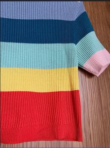 Striped Rainbow Crop Top