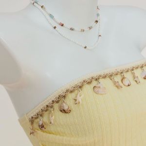 Yellow Tube Top with Shells