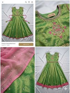 Premium Embroidered Green Gown