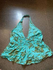 Halter Neck tie up Floral Top