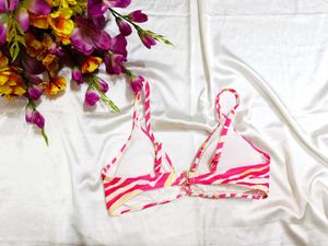 🇳🇿💫🎀Stylish Pink Zebra Print Bikini Top