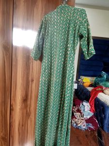 Green Embroidered Kurta Come Jacket