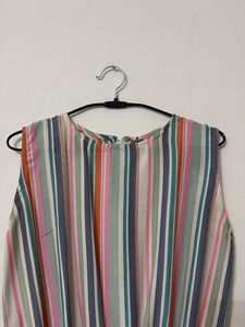 Striped Sleeveless Jump Suit