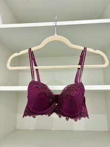 Vera Wang Maroon Lace Bra