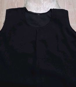 Women's Georgette Black Yellow Western Tunic