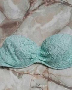 Mint Green Lace Strapless Bra