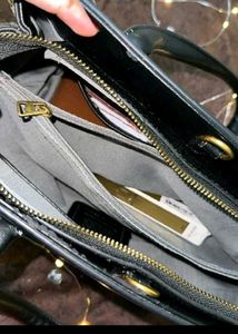 Coach Black Snake Trim Tote Bag