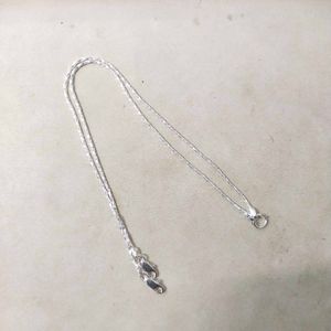 Pure silver snack chain anklets 1 pair