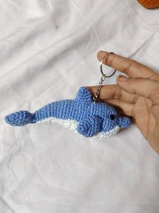 Cute Crochet Dolphin Keychain