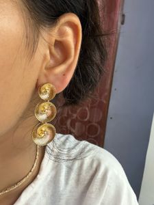 Golden Swirl Earrings