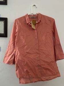 Elegant Coral Kurta Shirt
