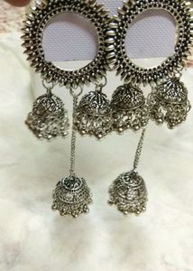 Long Silver Earrings