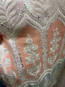 Designer Sequined Kurta Set with sharara