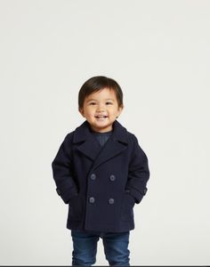Cute Navy Blue Kids Coat