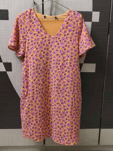Cute Ditsy Orange One Piece Dress For You!