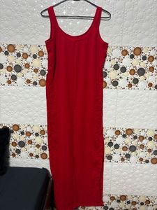 Vibrant Red Maxi Tank Dress