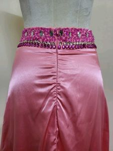 Pink Satin Evening Skirt