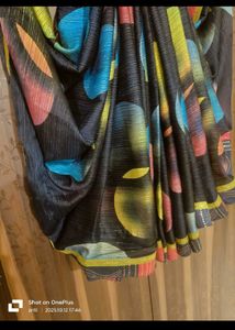 Vibrant Printed Saree with Blouse