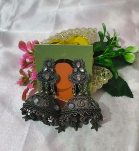 Black Polish Bigger Size Jhumka