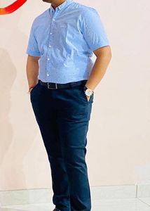 Sky Blue Printed wrangler Shirt And Branded Chino