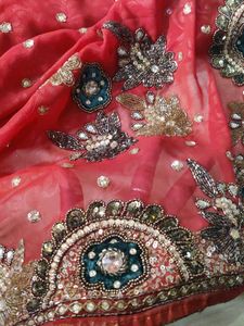 Stunning  Embellished Saree with blouse 🏵️