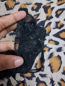 Black Lace Thong Panty