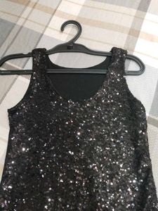 Sparkly Black Sequin Top/Dress