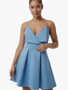Made In Romania Chic Blue Fit and Flare Dress