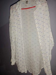 white shirt with zebra print